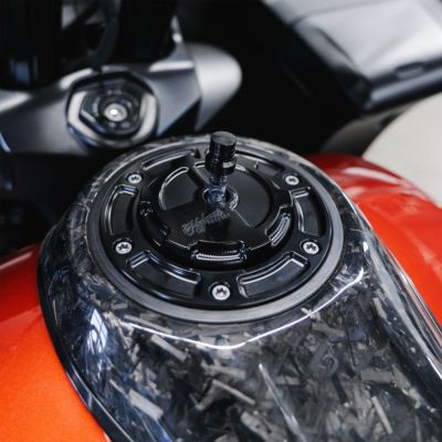 2025以降 ツーリング 6PTデザイン ベントホース付き ガスキャップ アッセンプリーキット ブラック Hofmann Designs（ホフマンデザイン）