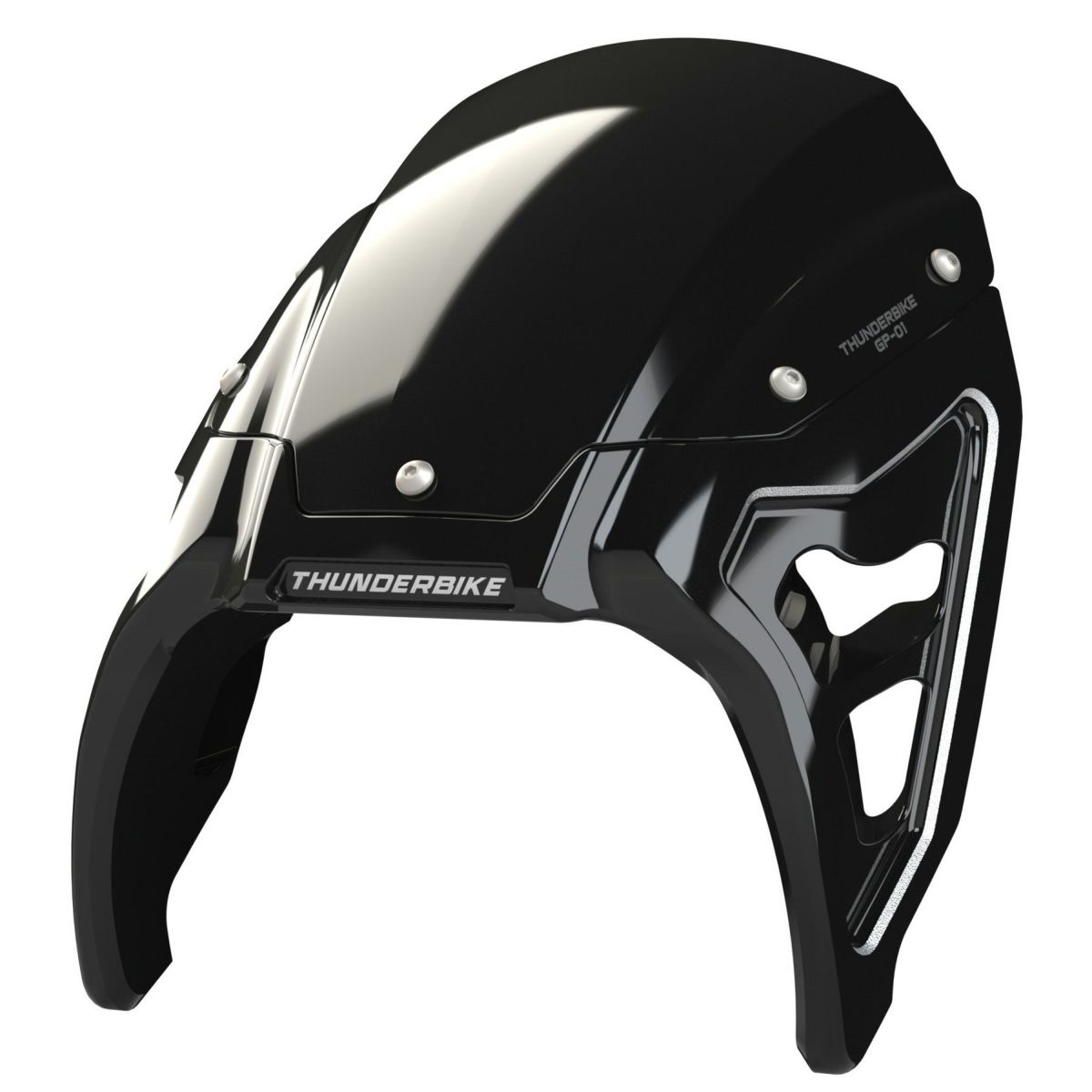 M8 ブレイクアウト GP ウィンドシールドキット (グロスブラック/シルバー)1