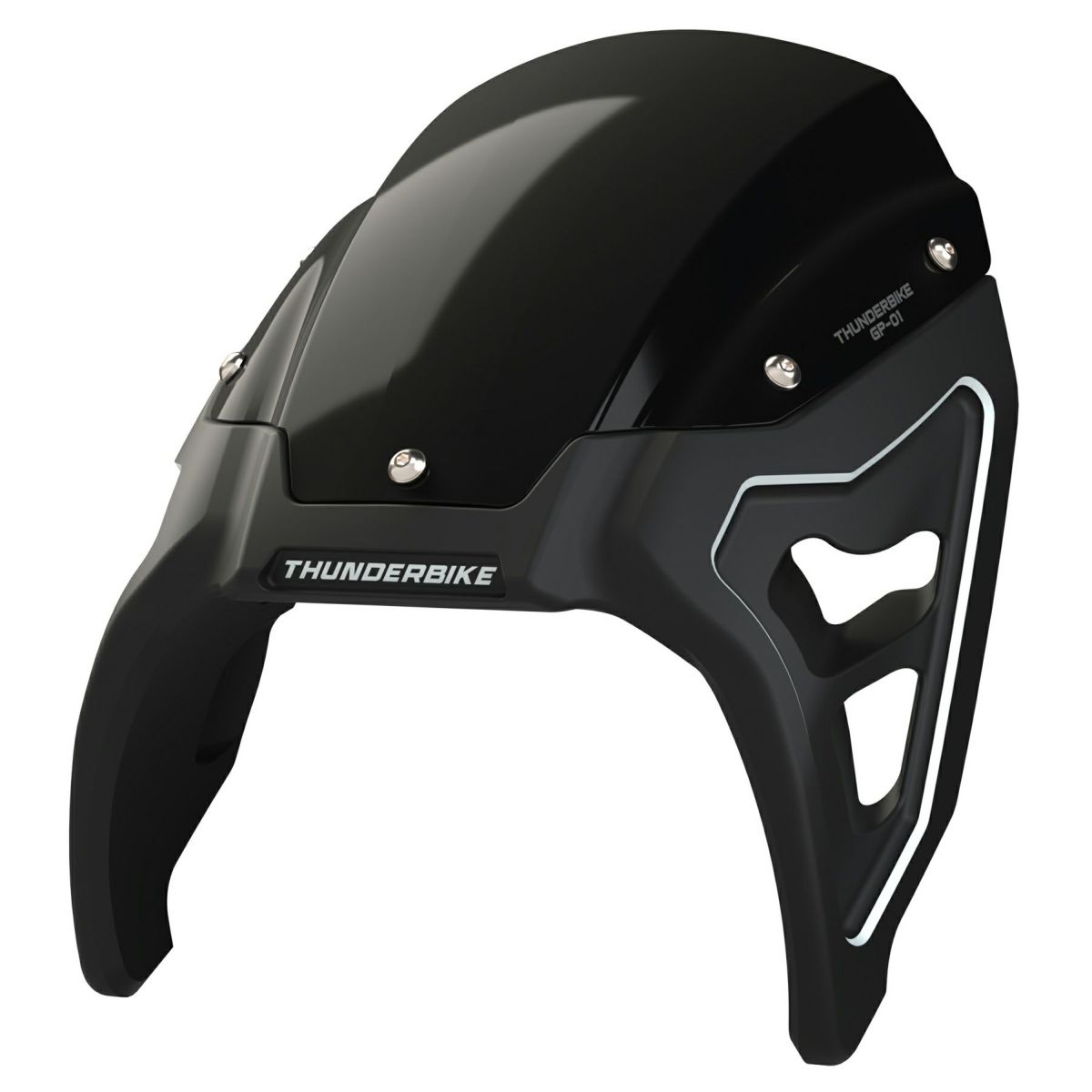 M8 ブレイクアウト GP ウィンドシールドキット (サテンブラックコントラスト)1