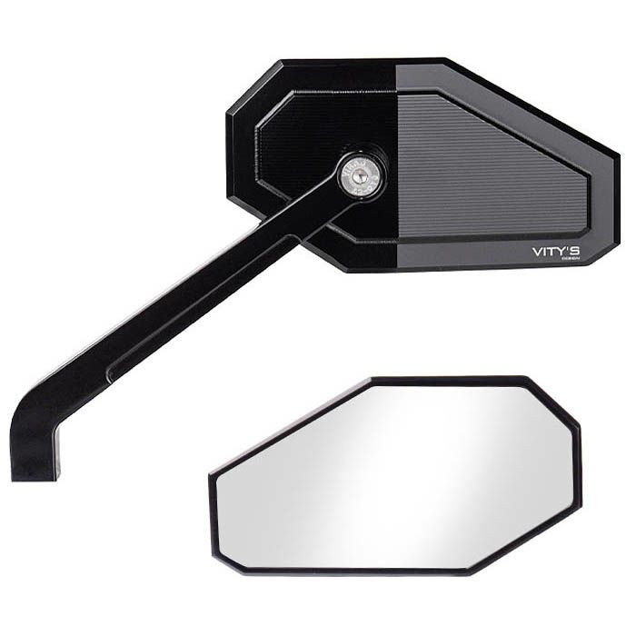 ハーレー用 MASSIVE ミラー ブラック 左側 Vitys Design （ビティーズデザイン）