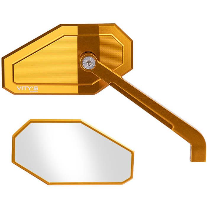 ハーレー用 MASSIVE ミラー ゴールド 右側 Vitys Design （ビティーズデザイン）
