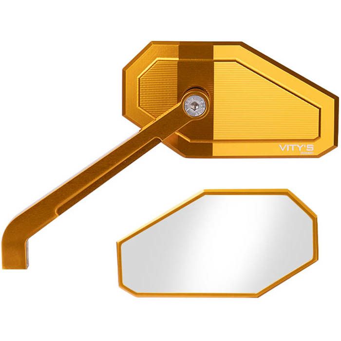 ハーレー用 MASSIVE ミラー ゴールド 左側 Vitys Design （ビティーズデザイン）