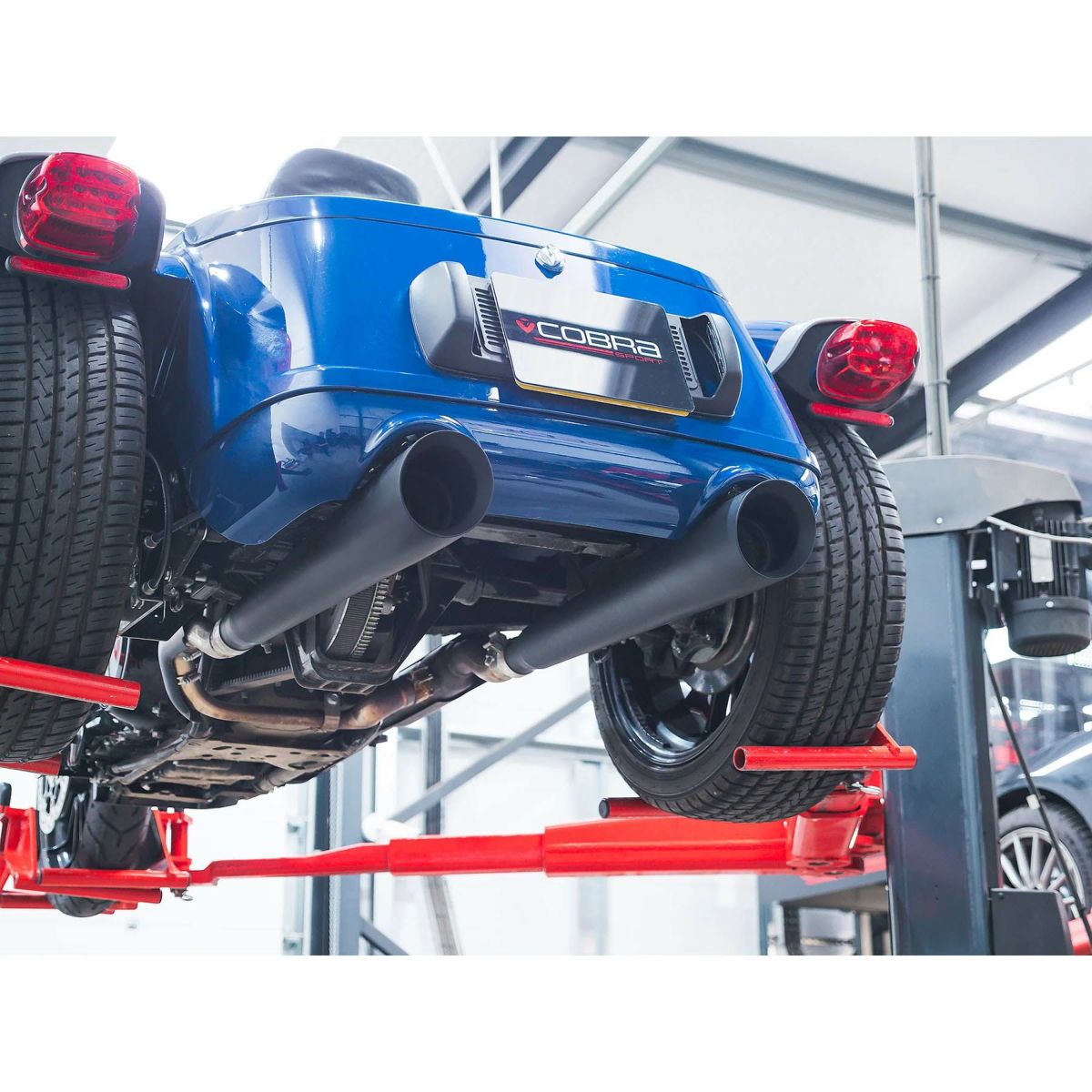 2021以降 トライク スラッシュカット・スリップオンマフラー (ブラック)4