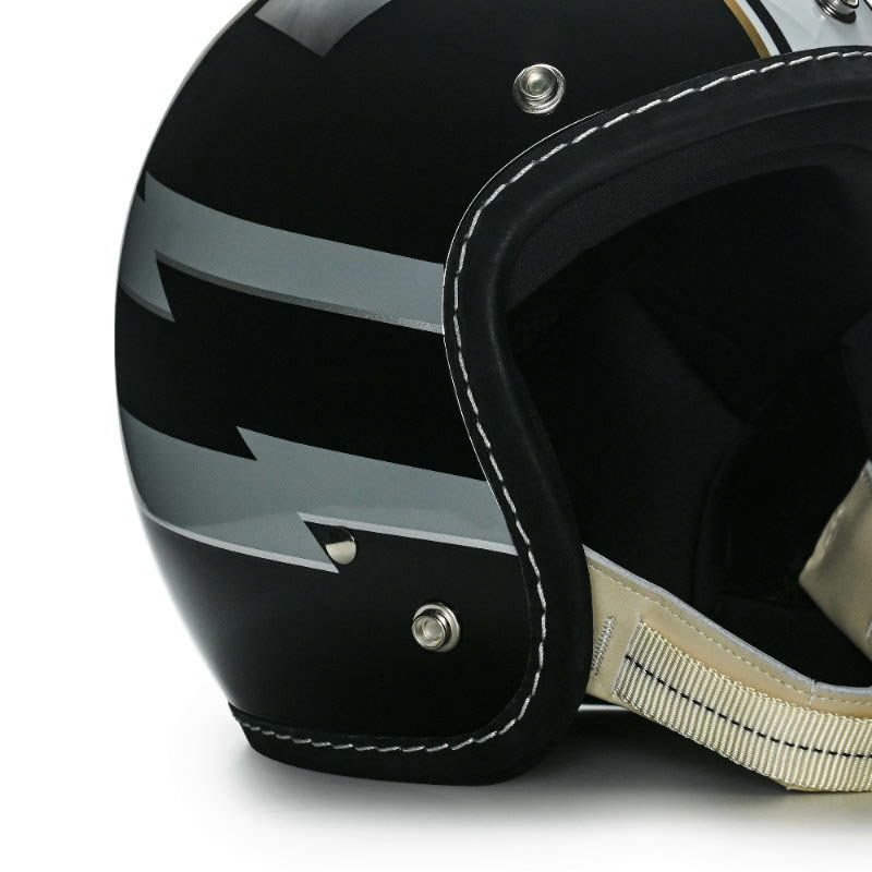 500TXシリーズ 1TAKE カスタム ジェットヘルメット グロスブラック/ホワイト feture 7