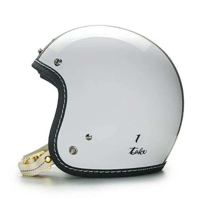 500TXシリーズ 1TAKE カスタム ジェットヘルメット グロスホワイト/ブラック feture 4