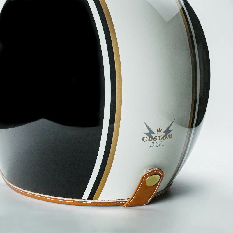 GODENシリーズ カスタム ジェットヘルメット グロスブラック/ホワイト feture 6