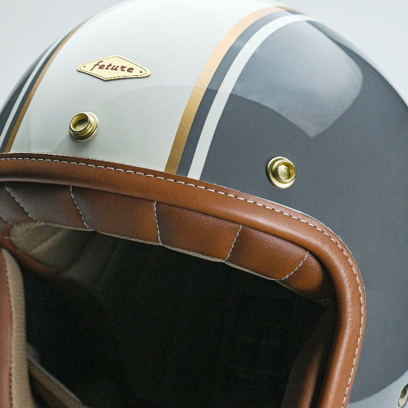 GODENシリーズ カスタム ジェットヘルメット セメントグレー/ホワイト feture 4