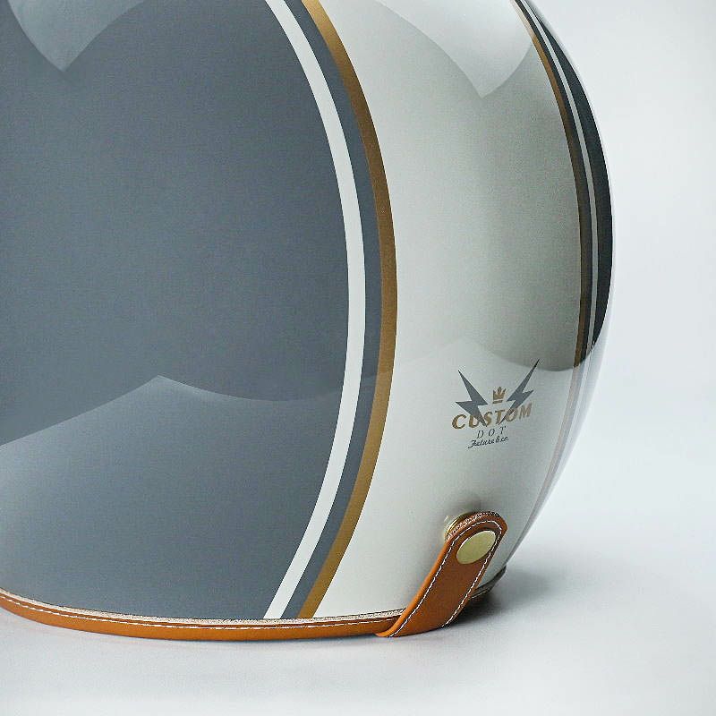 GODENシリーズ カスタム ジェットヘルメット セメントグレー/ホワイト feture 6