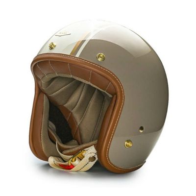 【SALE】 GODENシリーズ カスタム ジェットヘルメット グロスキャメル/ホワイト feture