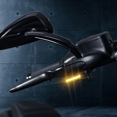 2014～2021 スポーツスター ストライプ・フロントウィンカー (ブラック) ハインツバイクス
