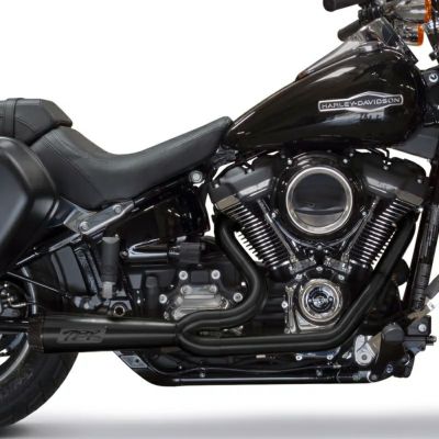 2025以降 ブレイクアウト、ファットボーイ Comp-S 2-1 フルエキゾーストマフラー (ブラック) ツーブラザーズ