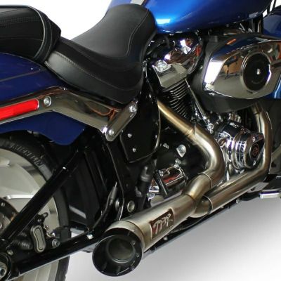 2025以降 ブレイクアウト、ファットボーイ ショーティー・ターンアウト 2-1 フルエキゾーストマフラー (ステンレス) ツーブラザーズ