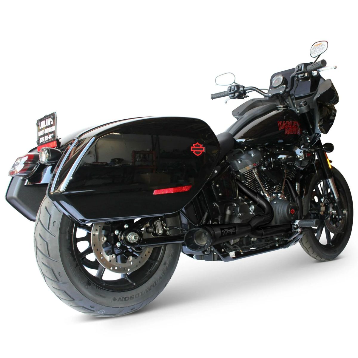 2025以降 ローライダーST、ヘリテイジクラシック ショーティー・ターンアウト 2-1 フルエキゾーストマフラー (ブラック)1