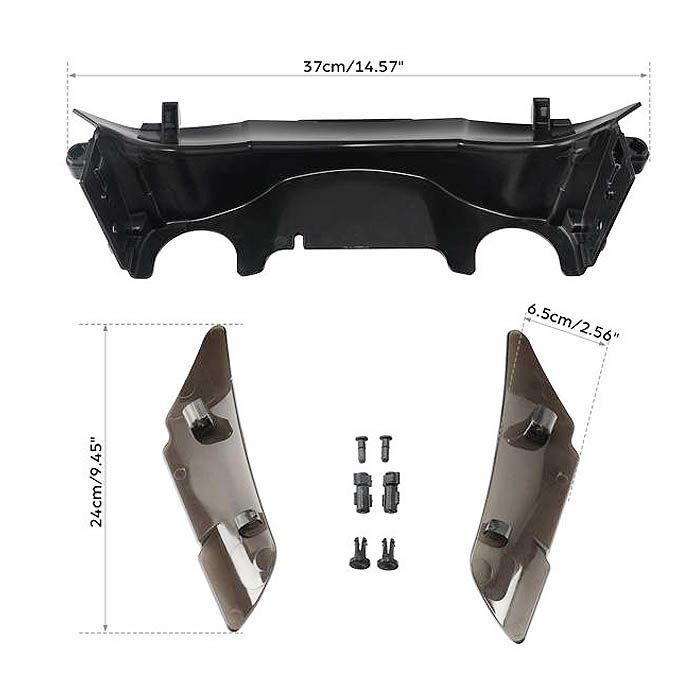 2024以降 FLHX ストリートグライド フェアリングスカート エアーデフレクター 3