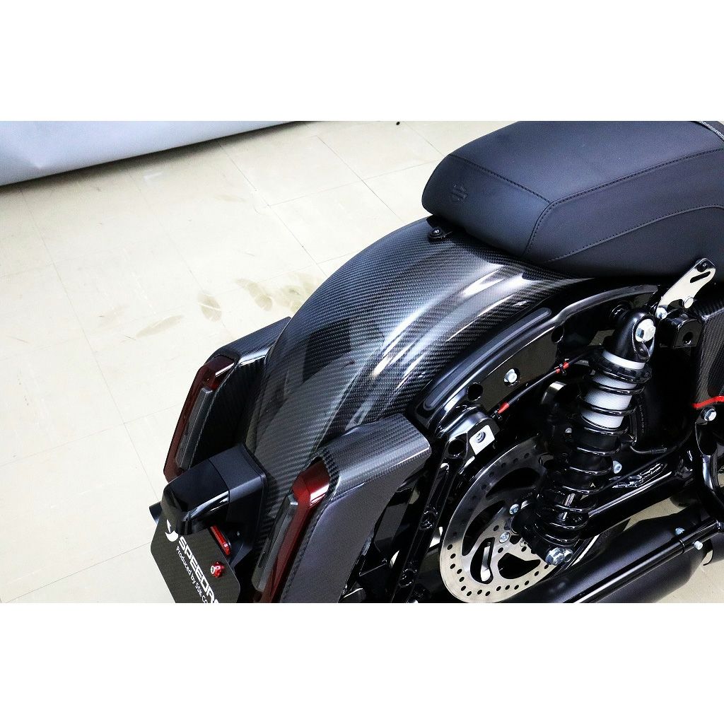 2024以降 ツーリング ドライカーボン・リアフェンダー (綾織り/艶有り)2