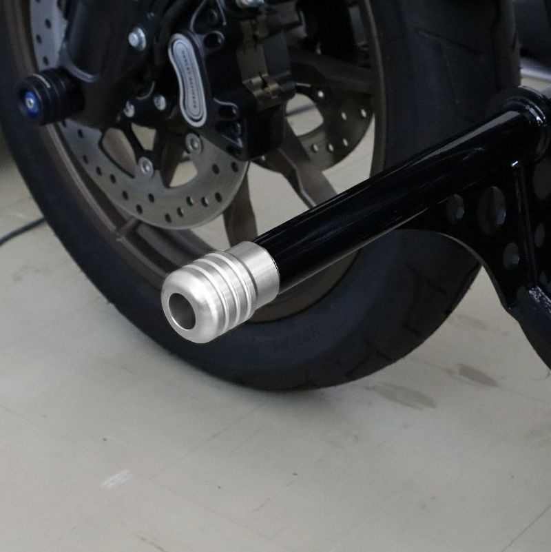 BUNGKINGエンジンガード用 アルミスライダー (シルバー)1