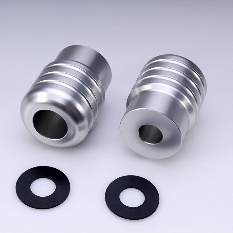 BUNGKINGエンジンガード用 アルミスライダー (シルバー)2