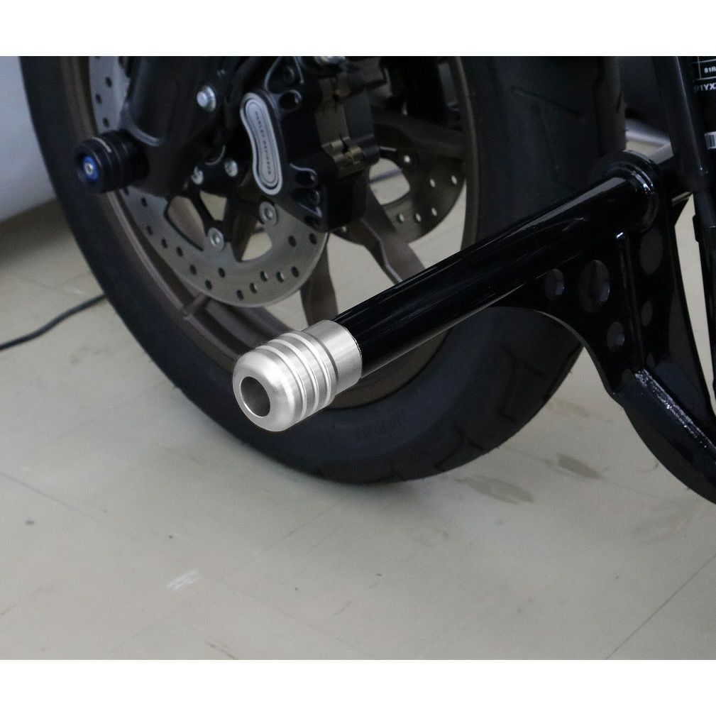 BUNGKINGエンジンガード用 アルミスライダー (シルバー)3