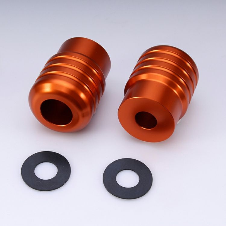 BUNGKINGエンジンガード用 アルミスライダー (オレンジ)1