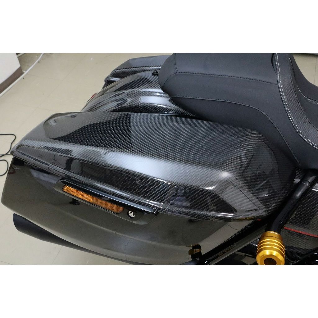 2024以降 ツーリング ドライカーボン・サドルバッグリッド (綾織り/艶消し)3