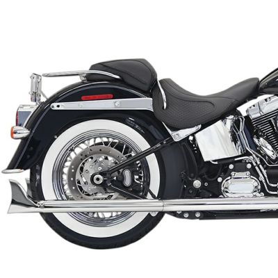 1989～2017 ソフテイル 30インチ フィッシュテール 左右両出し・フルエキゾーストマフラー (クローム) バッサーニ