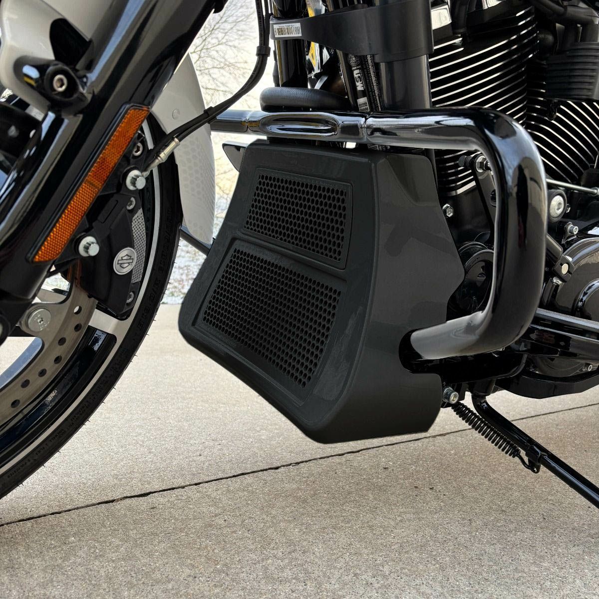 2024以降 ツーリング オイルクーラーカバー ビビットブラック HOGWORKZ（ホグワークズ） 2