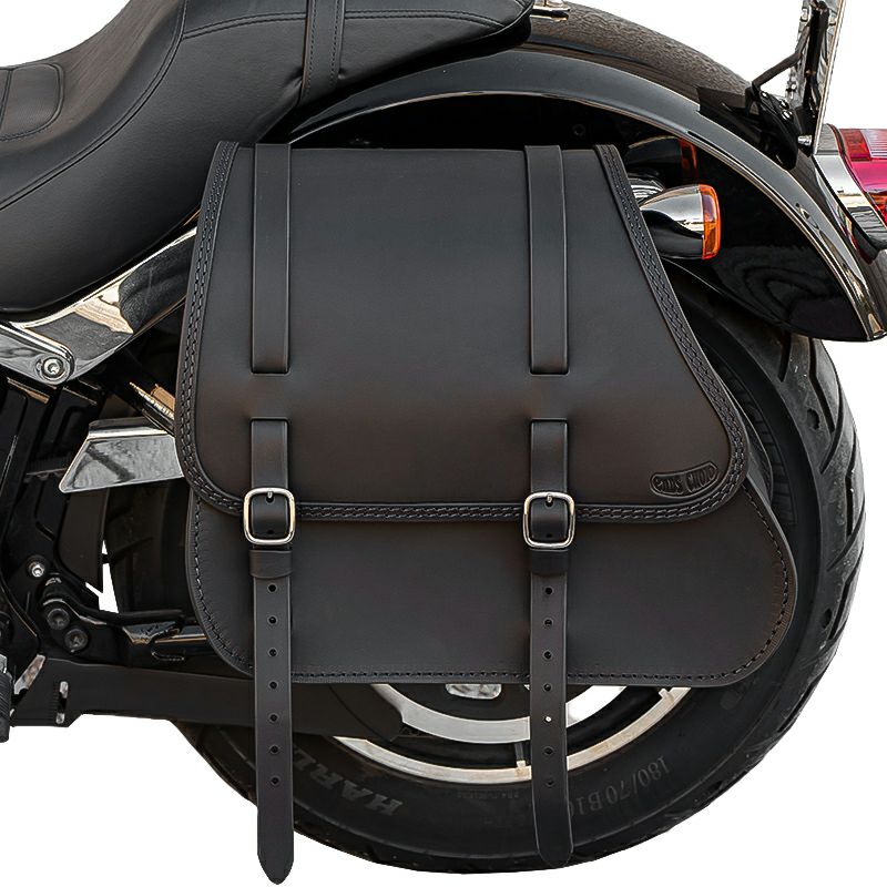  エンズクオイオ GYPSY レザーサドルバッグ (ブラック) M8ソフテイル