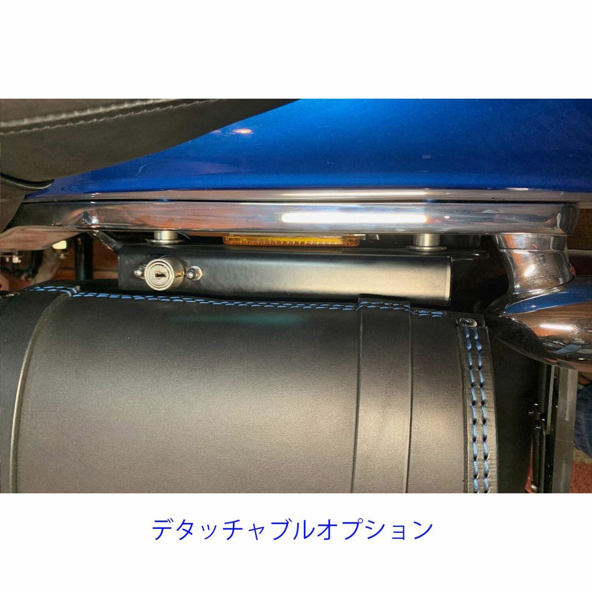 エンズクオイオ GYPSY レザーサドルバッグ (ダークブラウン) M8ソフテイル4