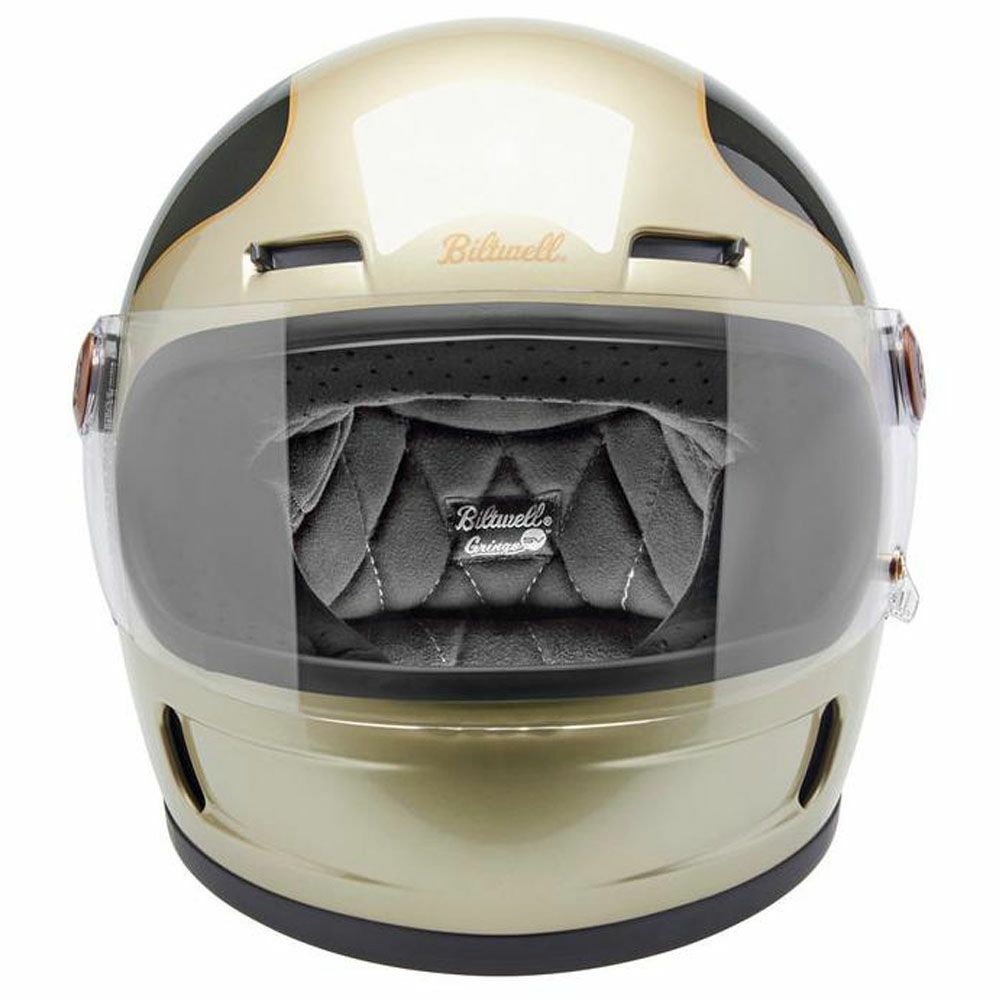 Biltwell GRINGO SV フルフェイスヘルメット メタリックシャンパン/チャコールトラッカー 