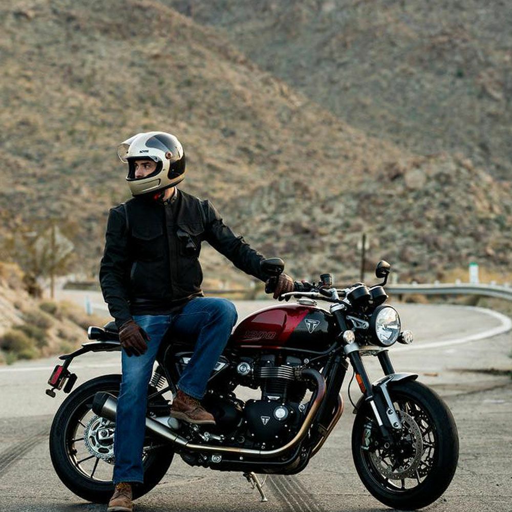 Biltwell GRINGO SV フルフェイスヘルメット メタリックシャンパン/チャコールトラッカー 