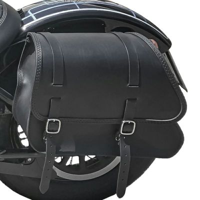 エンズクオイオ ミドル GYPSY レザーサドルバッグ (ブラック) M8ソフテイル