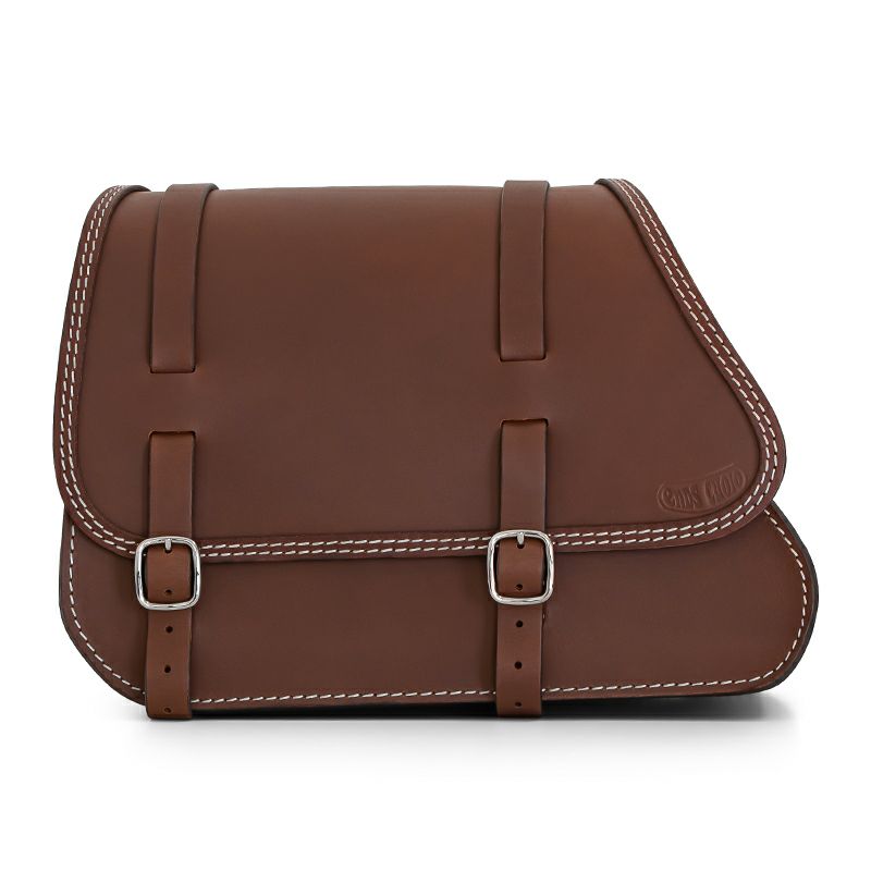 エンズクオイオ ミドルGYPSY レザーサドルバッグ (ダークブラウン) M8ソフテイル