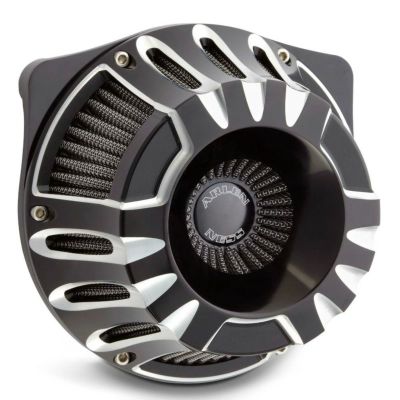 Arlen Ness Deep Cut Inverted エアクリーナー ブラック RH975 ナイトスター