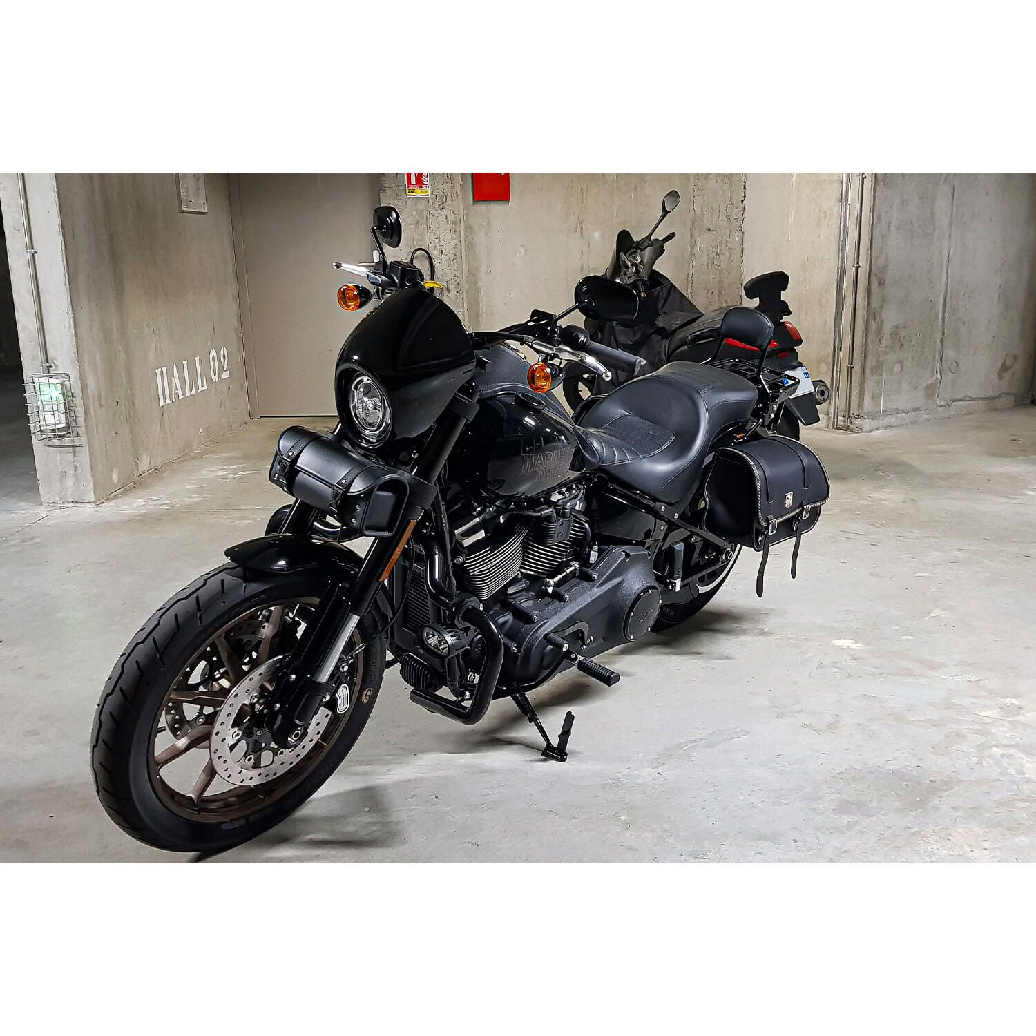 エンズクオイオ リトル GYPSY レザーサドルバッグ (リンクルレザー) M8ソフテイル10