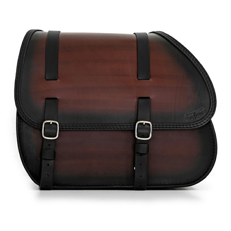 エンズクオイオ Country レザーサドルバッグ (ツートーンダーク) M8ソフテイル2
