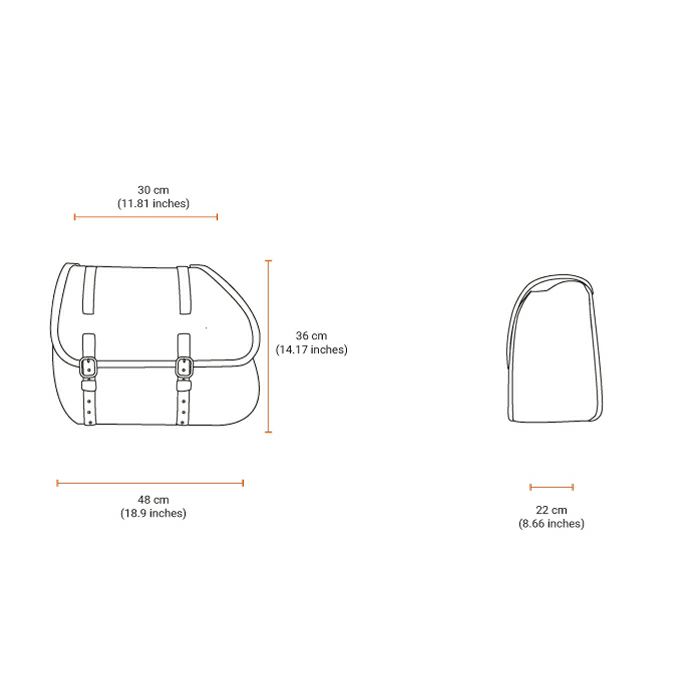 エンズクオイオ Country レザーサドルバッグ (ツートーンダーク) M8ソフテイル6