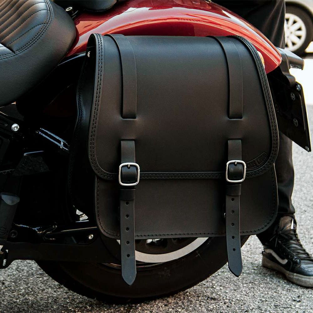 エンズクオイオ GLAM レザーサドルバッグ (ブラック)