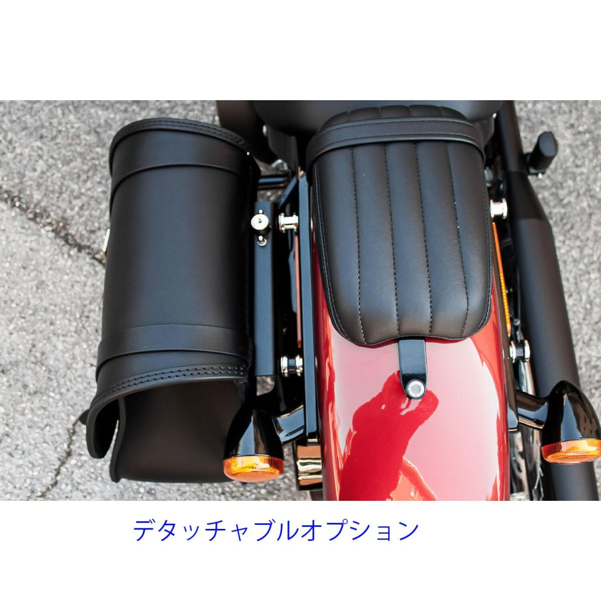 エンズクオイオ GLAM レザーサドルバッグ (ブラック)7