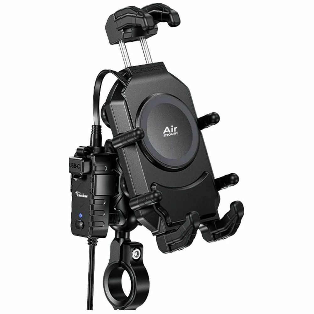  デビルホーン QI＆USB充電/振動吸収機能付きスマホホルダー カエディア 