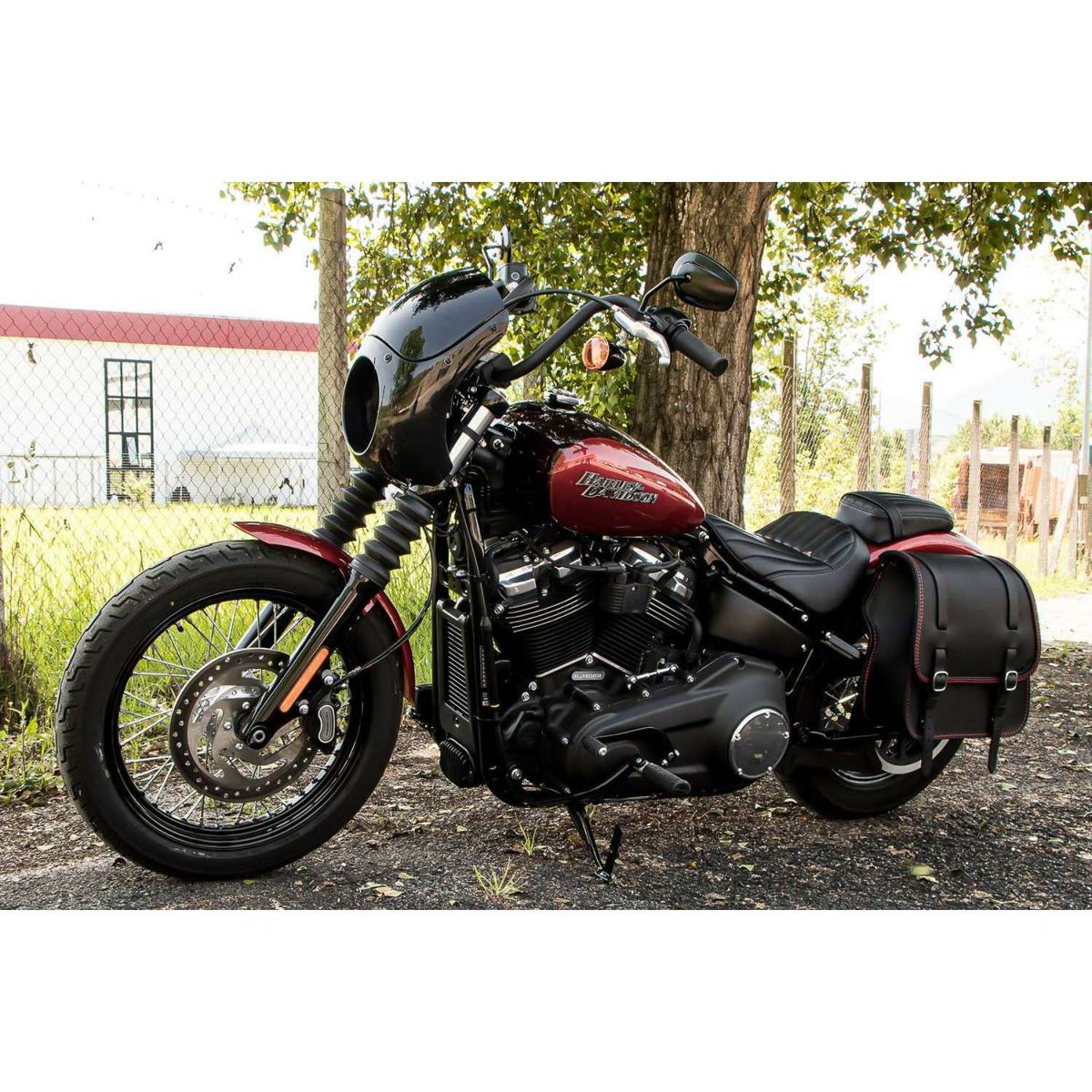 エンズクオイオ GLAM レザーサドルバッグ (ダークブラウン)4