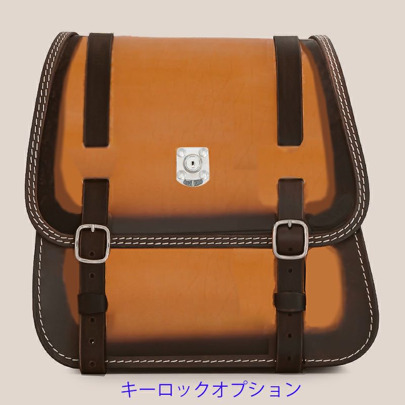 エンズクオイオ GLAM レザーサドルバッグ (ツートーン)3