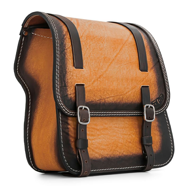 エンズクオイオ GLAM レザーサドルバッグ (ディストレスト・ツートーン)1