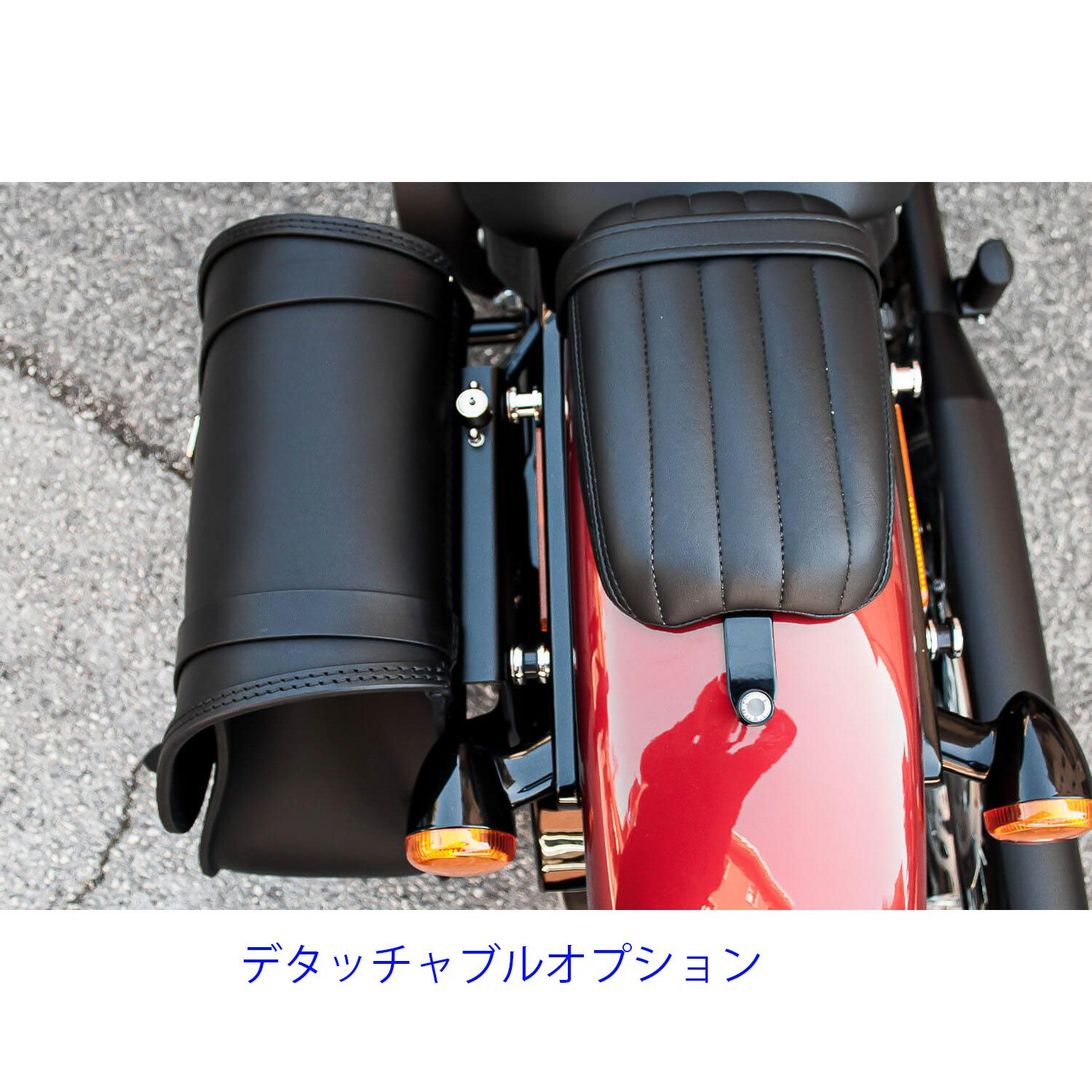 エンズクオイオ GLAM レザーサドルバッグ (ディストレスト・ツートーン)8