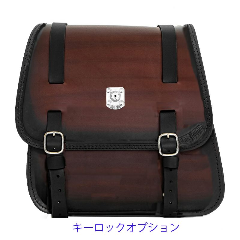 エンズクオイオ GLAM レザーサドルバッグ (ツートーン・ダーク)3