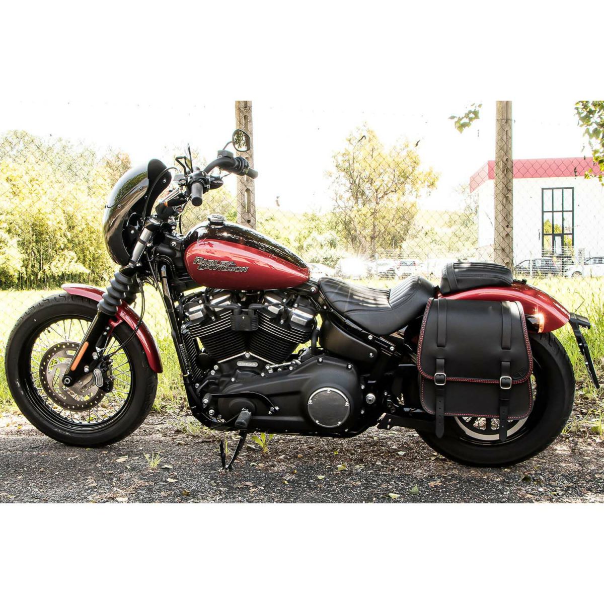 エンズクオイオ GLAM レザーサドルバッグ (ディストレスト・ツートーンダーク)9