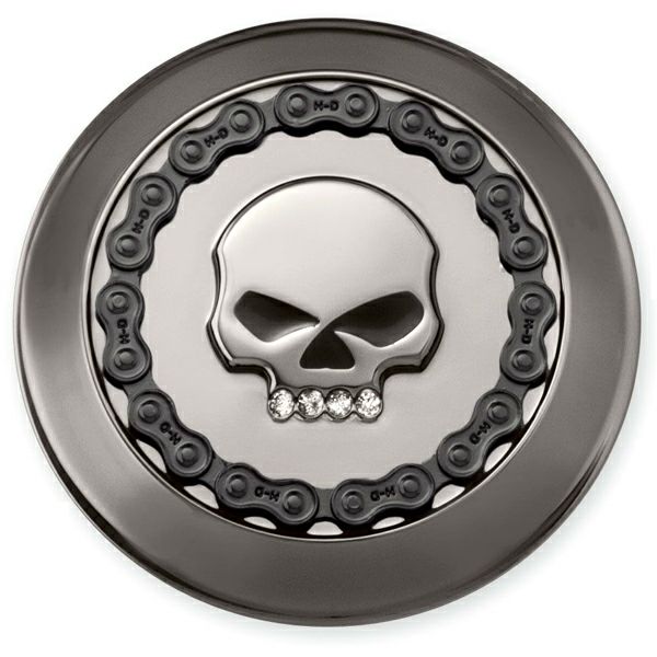スカル＆チェーン・フュエルキャップ・メダリオン　スモーキークローム-01