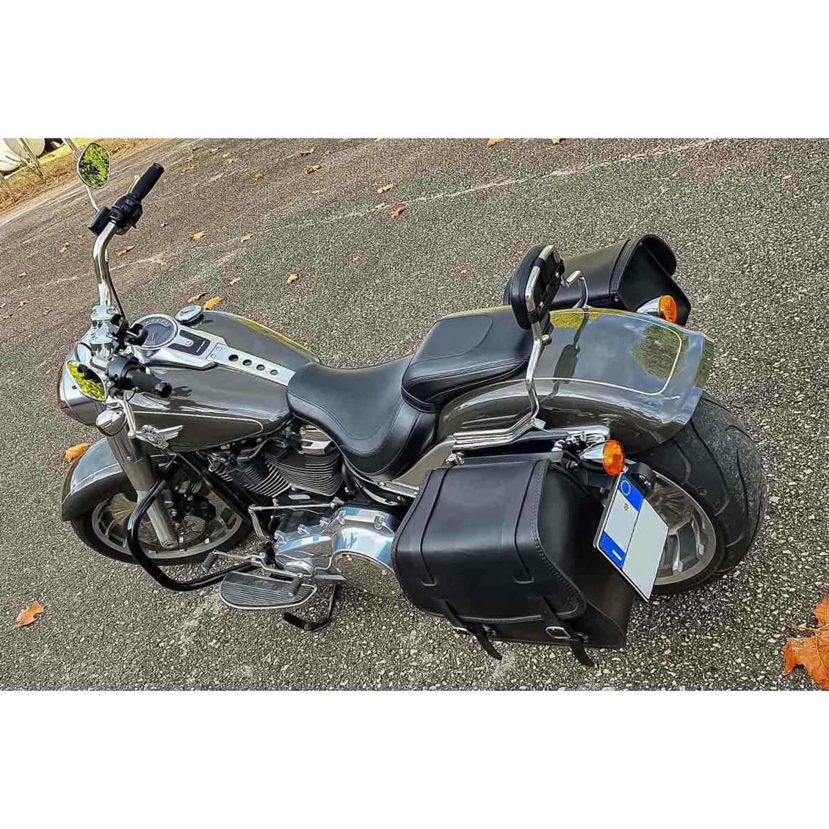 エンズクオイオ リトル GLAM レザーサドルバッグ (ダークブラウン)6