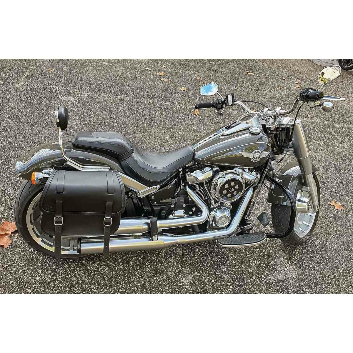 エンズクオイオ REV リトル GLAM レザーサドルバッグ (型押しレザー)11