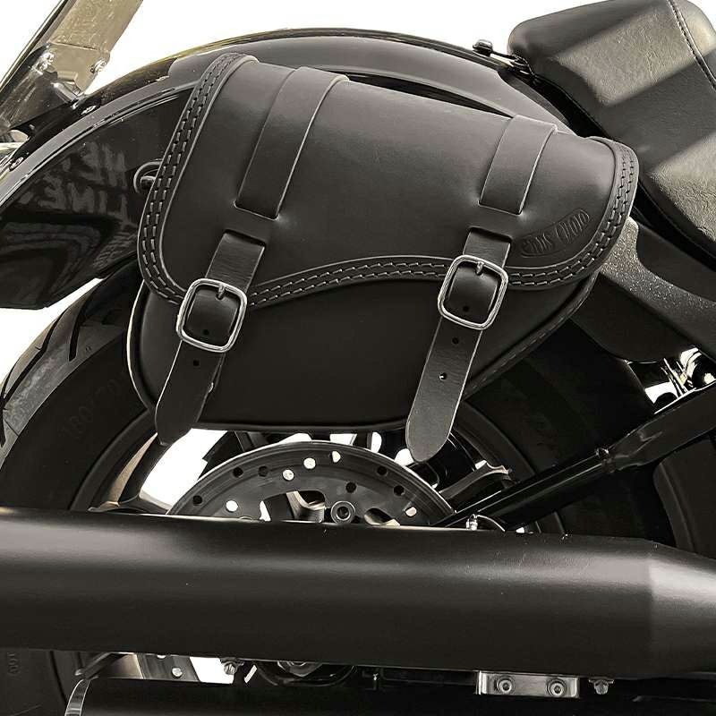 エンズクオイオ SOUL レザーサドルバッグ (ブラック)