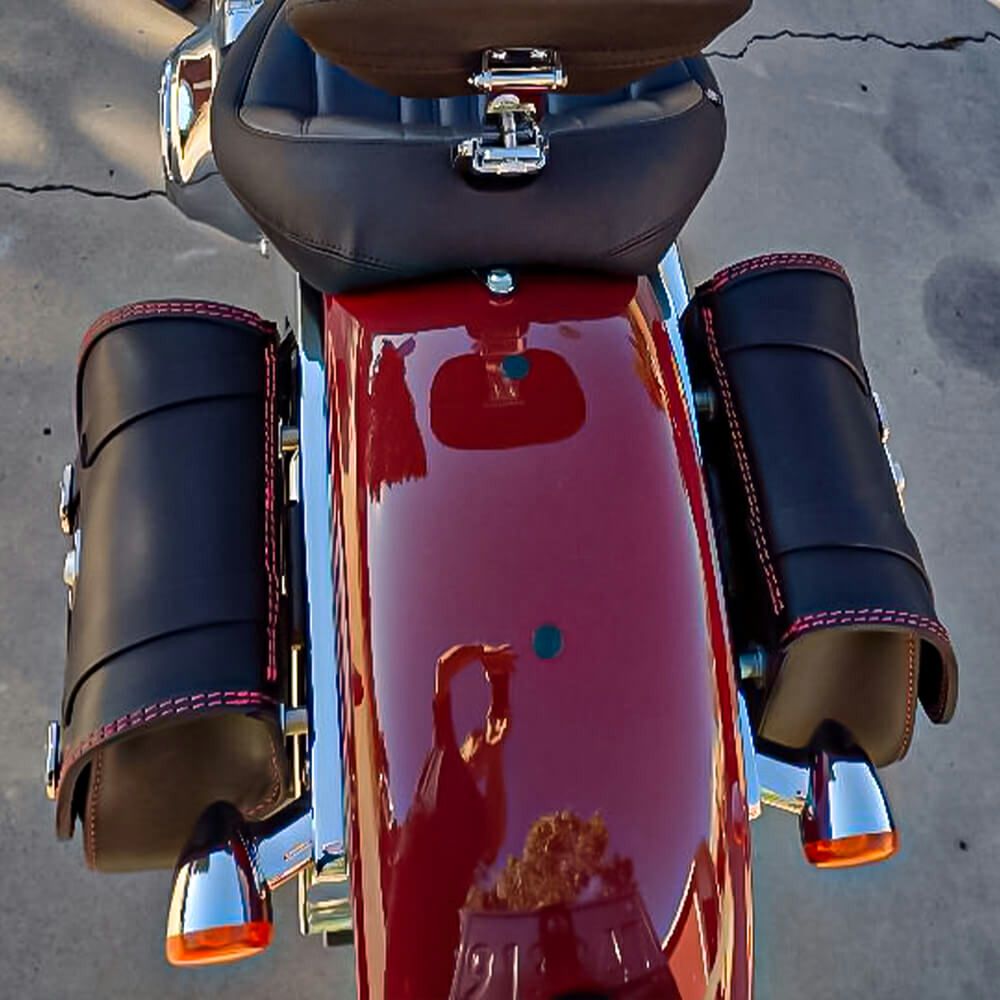 エンズクオイオ SOUL レザーサドルバッグ (ブラック)13